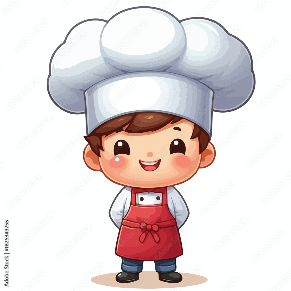 vector image of a cute little chef vector image of a cute little chef