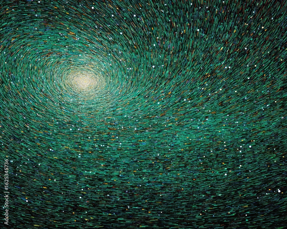 Obraz premium Abstract Digital Art With Sparkling Teal Colors