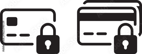 Secure credit cards lock ensuring payment safety online transactions and financial security protection digital payment methods