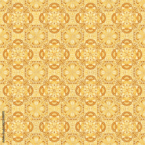 Seamless background with traditional Japanese pattern in Kame style  