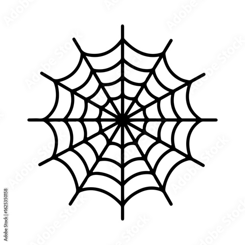 spider web icon symbolizing halloween, creepy decorations, and spooky vibes