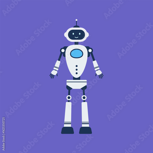 Various chat robots showing different moods, actions, and designs
