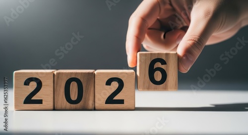 Wooden blocks spell 