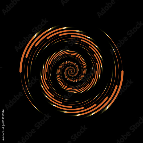 Abstract line circular round spiral shapes, gradient Spiral vortex, vector illustration 