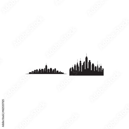 Wallpaper Mural Urban Building Skyline Silhouette Illustration Torontodigital.ca