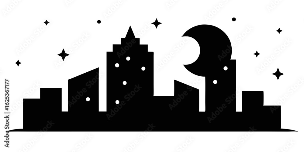 Obraz premium silhouette of the city