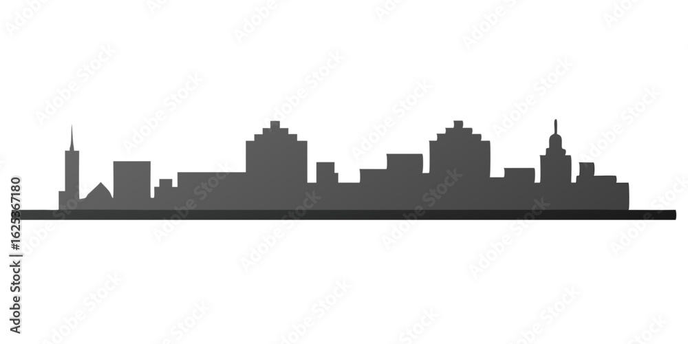 Naklejka premium city skyline vector illustration