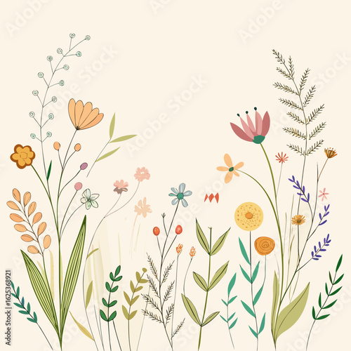 black-and-white-hand-drawn-wildflower-border--sim
