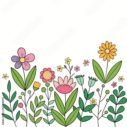 black-and-white-hand-drawn-wildflower-border--sim