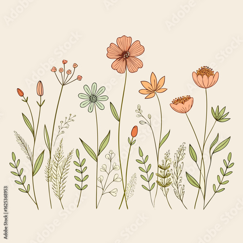 black-and-white-hand-drawn-wildflower-border--sim