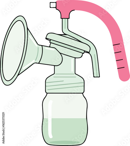 Breast Pump Flat Illustration Pastel