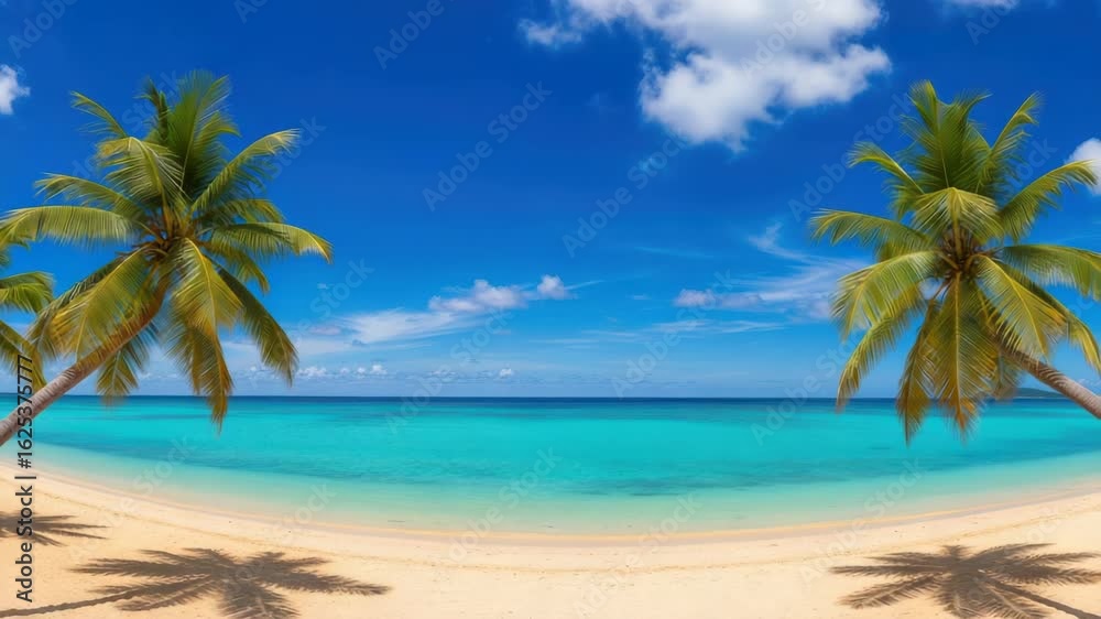 tropical beach with palm trees tropical beach with palm trees