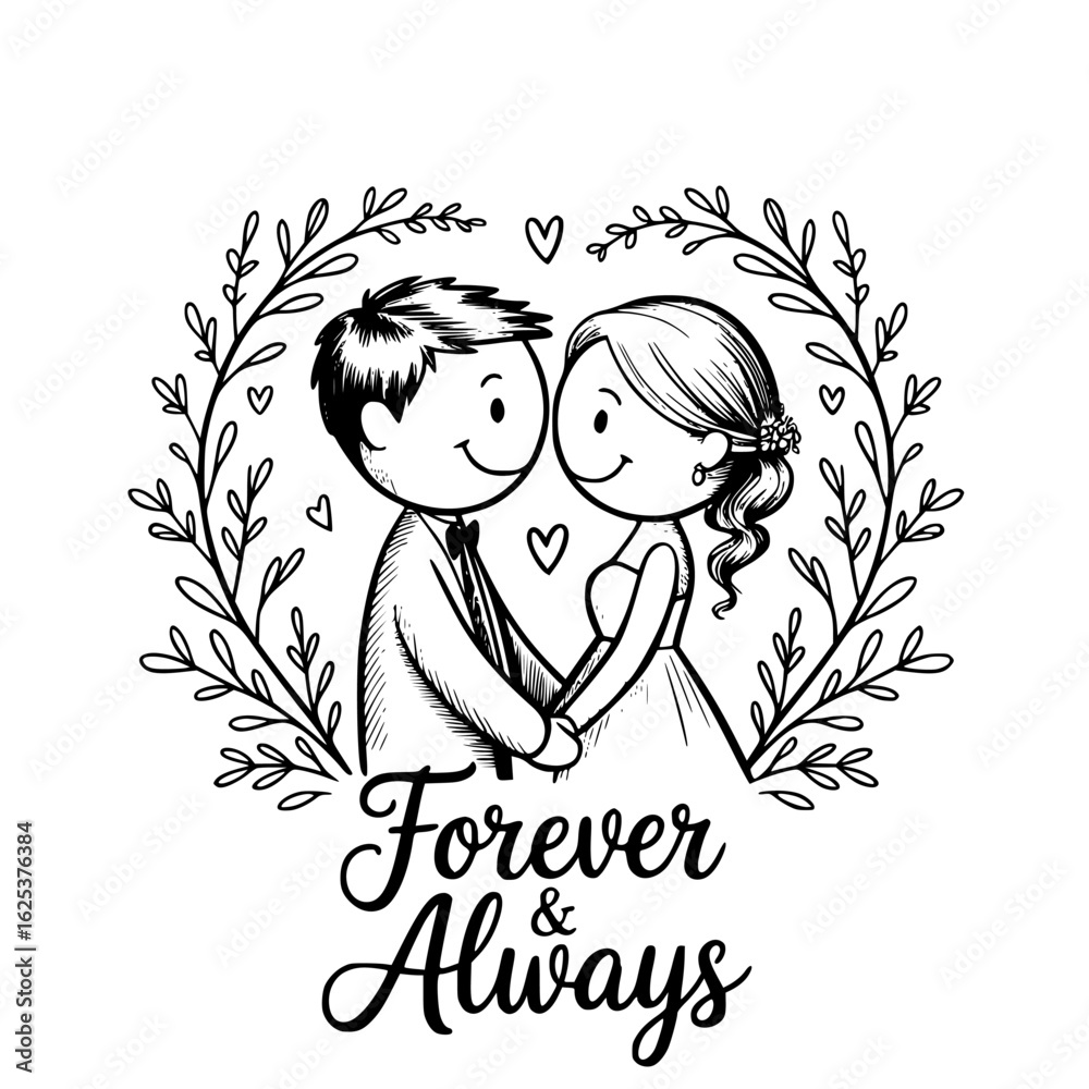 Love Sketch Sweet Proposal Groom Bowtie Vector Graphics