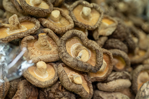 dried mushrooms at farmers market