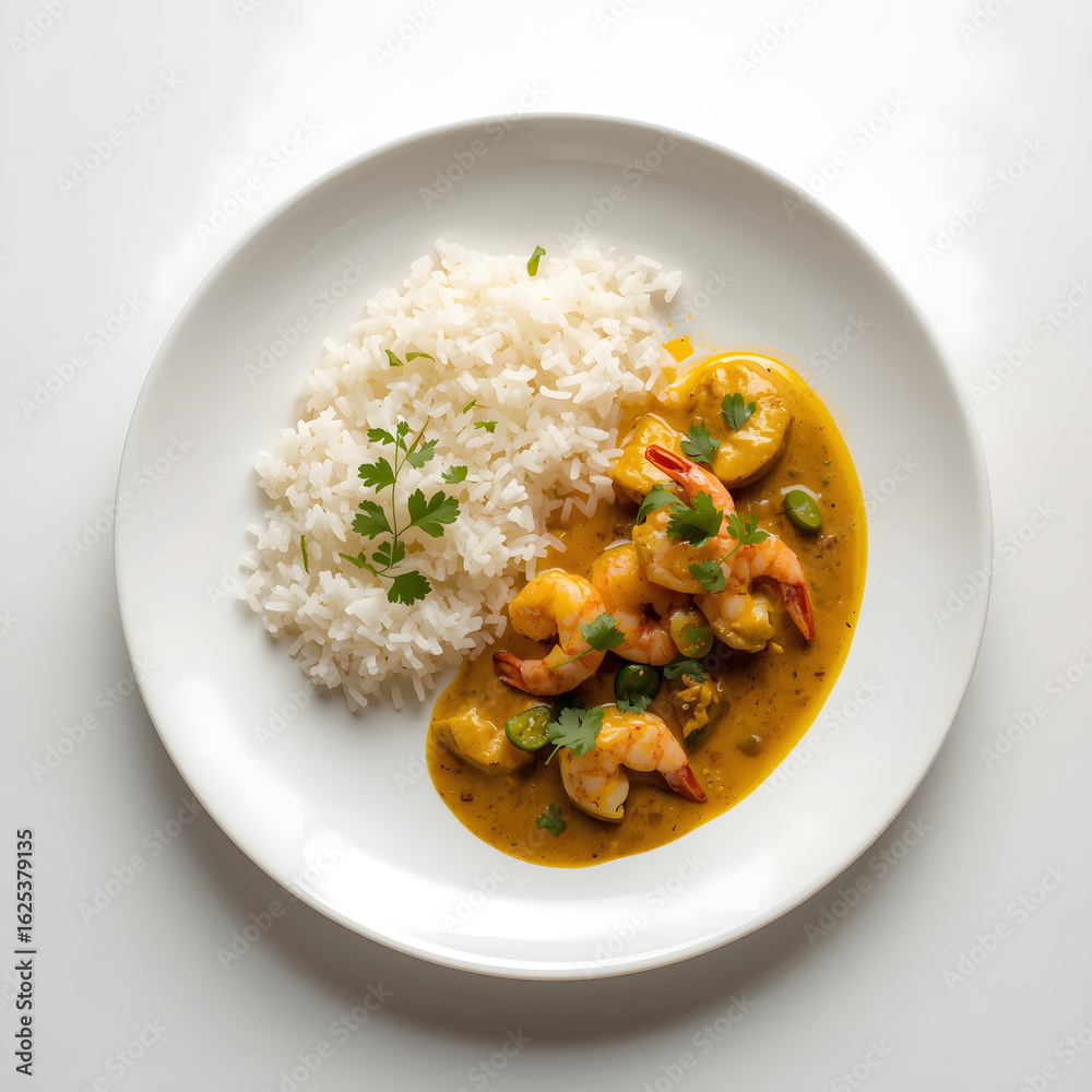 Flavorful Shrimp Curry with Steamed Jasmine Rice and Fresh Herbs – A Perfect Weeknight Seafood Dinner Idea Flavorful Shrimp Curry with Steamed Jasmine Rice and Fresh Herbs – A Perfect Weeknight Seafood Dinner Idea
