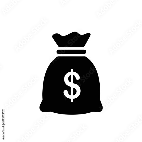 Money bag icon symbolizing wealth and finance  