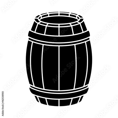 barrel icon symbolizing storage, drink, and wooden container design