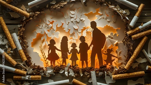 Tobacco Threatens Family Wellbeing Art