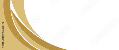 Vector gold line background curve element with white space for text and message design, overlapping layers, vector