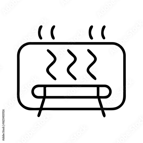 Heating system with steam lines in minimalist style  