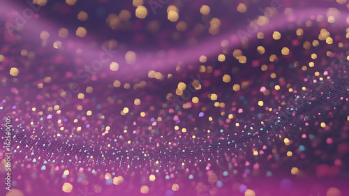 Purple and gold glitter, shimmering and swirling.
