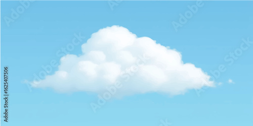 A beautiful blue sky filled with fluffy white clouds forms a stunning day cloudscape