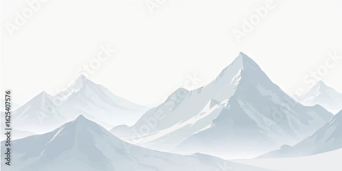 Mountain peaks blanketed in fresh snow against a clear blue winter sky, a breathtaking alpine landscape