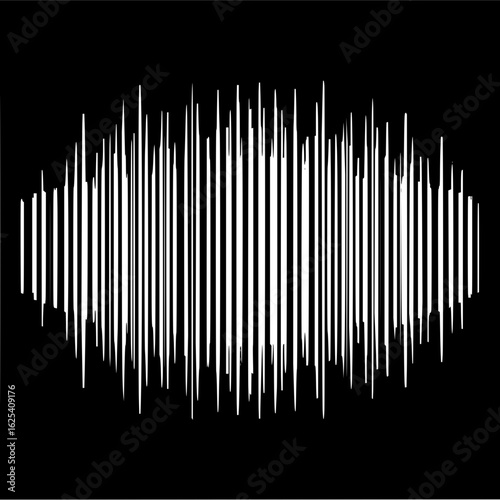 Abstract waveform sound audio frequency music pulse signal graphic design visual representation vector art