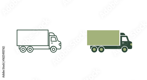 Cargo Truck Icon Set