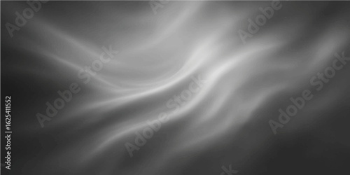 Green silk abstract fabric with yellow blend and smooth wave pattern