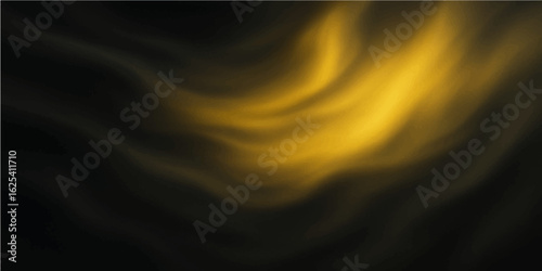  Artistic golden silk fabric with flowing abstract curves and vivid folds