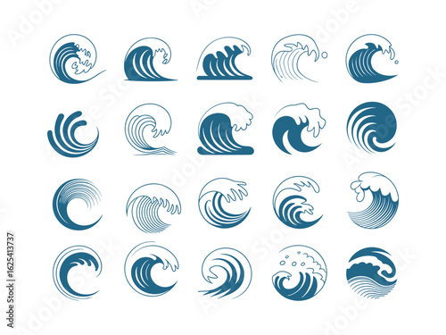 Waves and Ocean Patterns Collection for Creative Projects