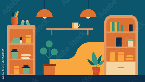 vector illustration of living room