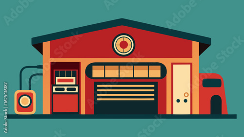 vector illustration of a cartoon truck