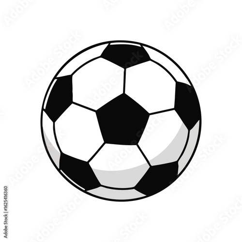 (Classic Soccer Ball Isolated. An iconic football rendered in white and ebony tones against a deep backdrop, embodying athletic competition, global passion, and childhood recreation.)