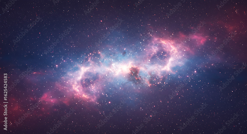 Fototapeta premium Stunning Nebula in Deep Space with Countless Stars and Glowing Clouds