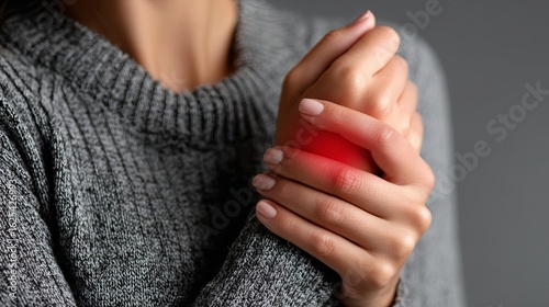 Woman with Sensitive Skin Scratching Arm