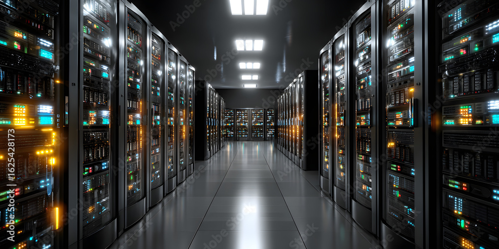 Fototapeta premium Server racks in server room data center