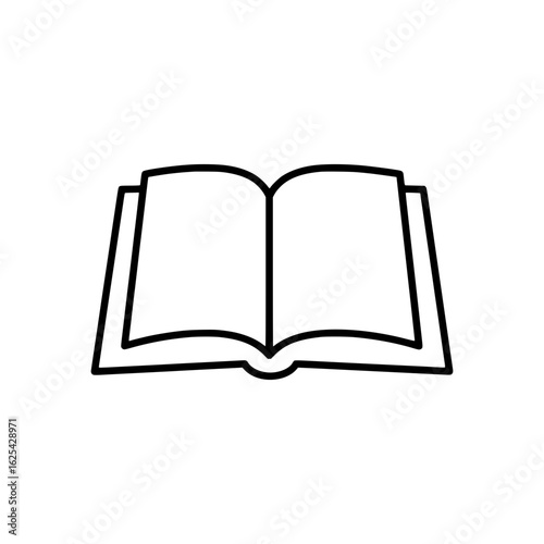 outline icon of an open book
