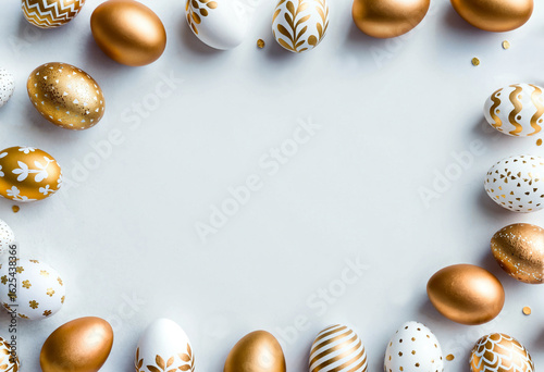 frame of golden and white e...