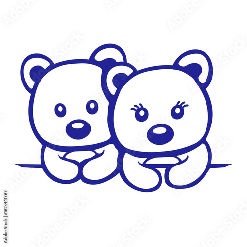 2 Bear Woman Man Love Couple Romantic Valentine's Day