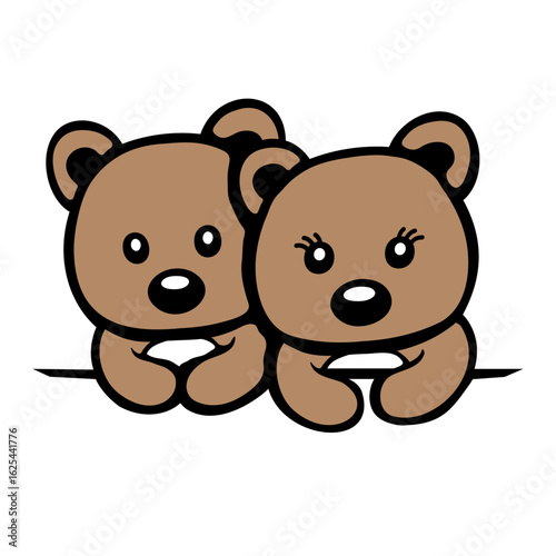 2 Bear Woman Man Love Couple Romantic Valentine's Day