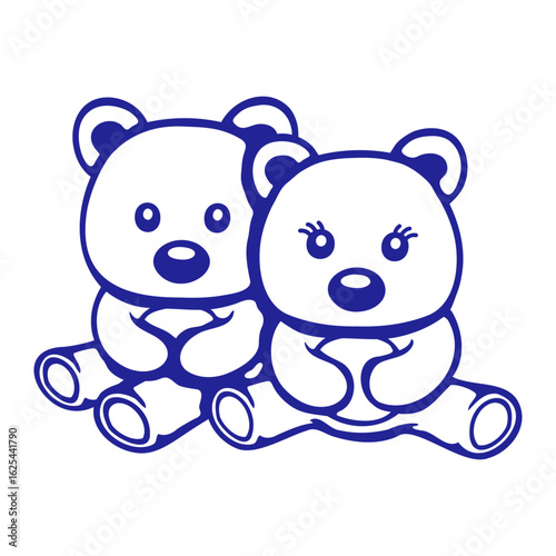 2 Bear Woman Man Love Couple Romantic Valentine's Day