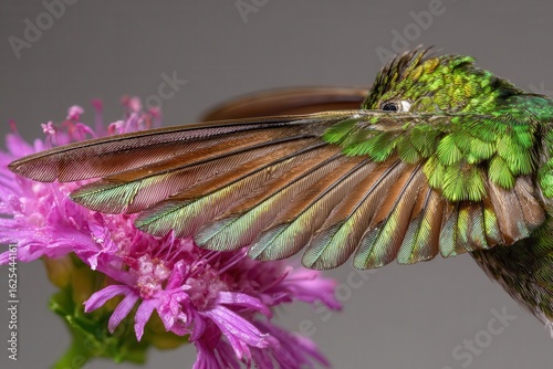 Hummingbird Wings and Flower Detail