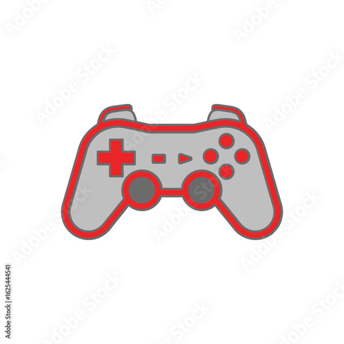Stylized Video Game Controller Illustration.