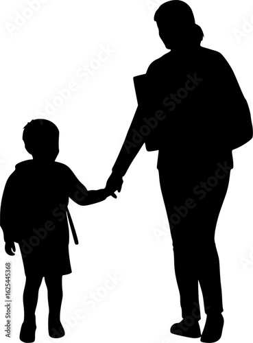 person, back, daughter, elementary, grade, hand, children, learn, mother, eltern, parenting, pupil, human relationships, return, safe, school, student, time, together, walk, first, going, looking, rea