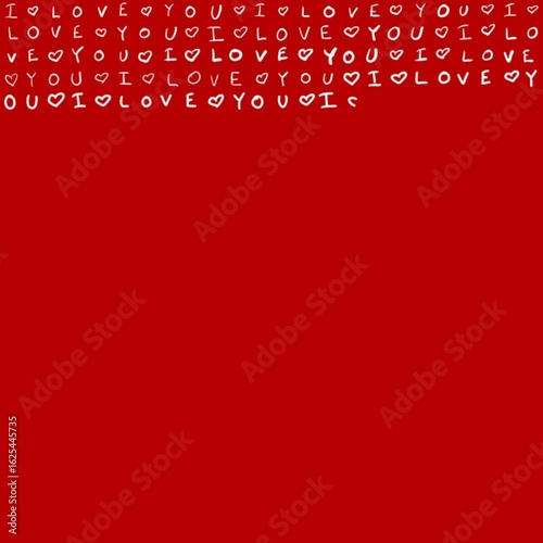 habdwritten red and white ' i love you ' timelapse
