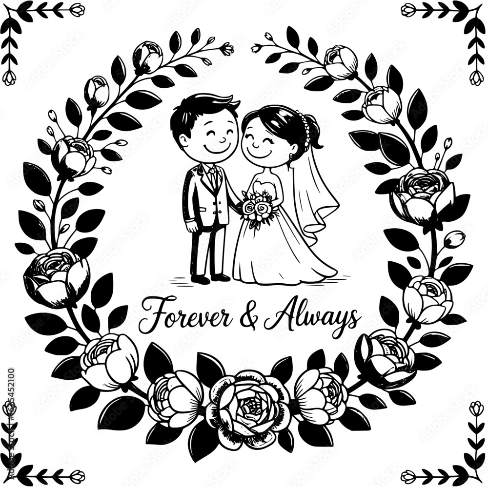 Heart Parade Couple Picnic Groom Smile Vector Graphics