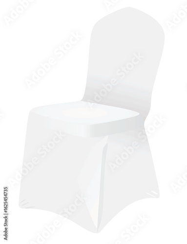 White covered chair. vector illustration
