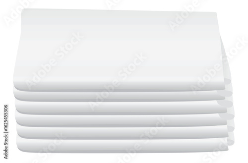 White folded bedsheets.. vector illustration